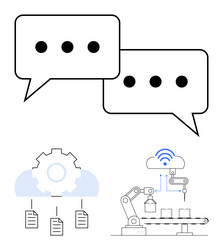 automated workflow integration with cloud data vector image