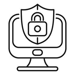 computer security shield protecting user data vector image