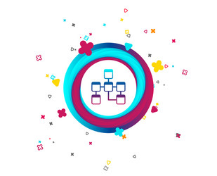 database sign icon relational schema vector image