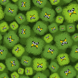 evil microbe pattern seamless virus vector image
