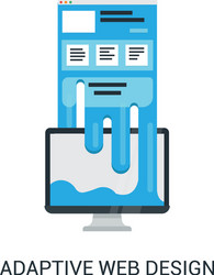 responsive web design abstract vector image