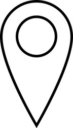 single outline icon - map pointer vector image