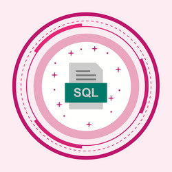 sql file document icon vector image