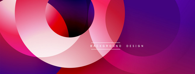 abstract colorful circles overlap creating vector image