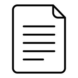 paper data file document icon in thin line style vector image