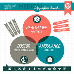 three part medical infographic vector image