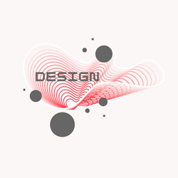 abstract background with dynamic linear waves vector image