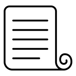 paper data file document icon in thin line style vector image