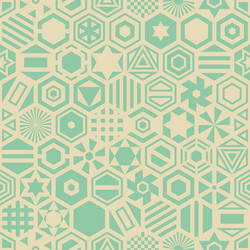 Retro Geometric Hexagonal Pattern vector image