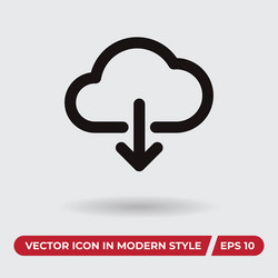 Upload icon in modern style for web site vector