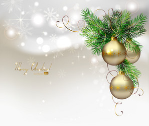 Light christmas background with silver evening Vector Image