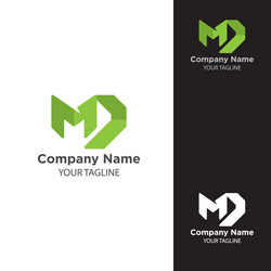 Outstanding md initial monogram letter logo Vector Image