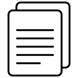 paper data file document icon in thin line style vector image