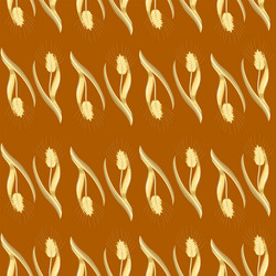 seamless pattern with ears wheat for wrapping vector image