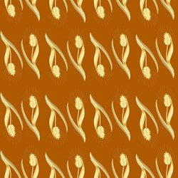 Seamless pattern with ears wheat for wrapping vector