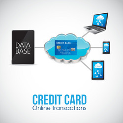 cloud computers and communications technology vector image