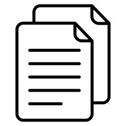 paper data file document icon in thin line style vector image