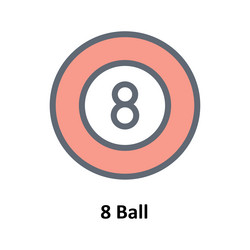 8 ball fill outline icons simple stock i vector