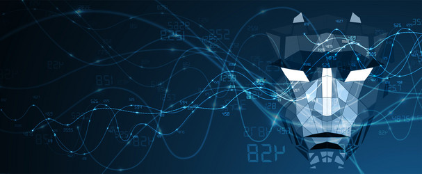 artificial intelligence technology web background vector image