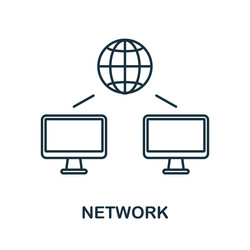 network icon line element from internet vector image