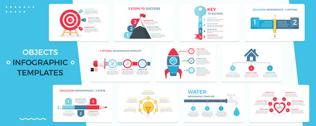 Objects - business infographic templates vector