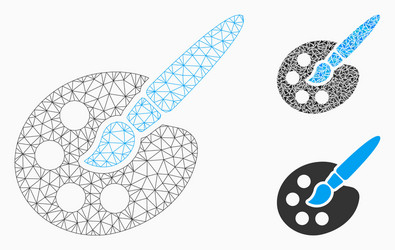 paint tools mesh network model and triangle vector image