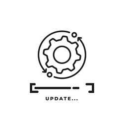 System Update Progress Loading Icon vector image