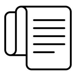 paper data file document icon in thin line style vector image