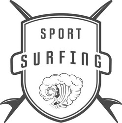 sport surfing logotype Vector Image
