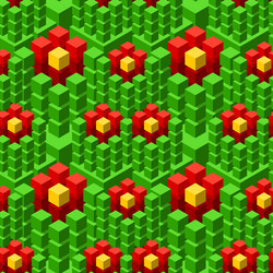 seamless pattern with geometric cubes colorful vector image
