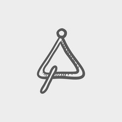 triangle sketch icon Vector Image