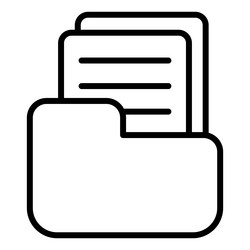 paper data file document icon in thin line style vector image