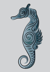 sea horse ornament Vector Image