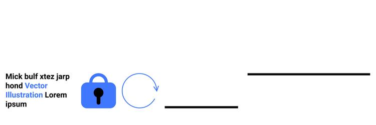 secure data transfer icon with lock and refresh vector image