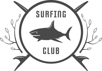 surfing club logotype Vector Image