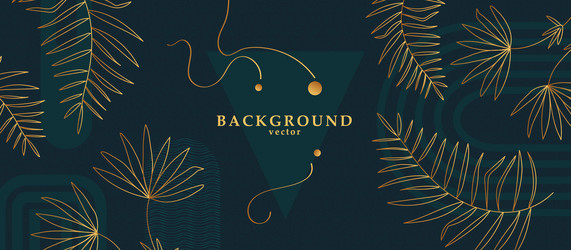 abstract background art with botanical leaves vector image