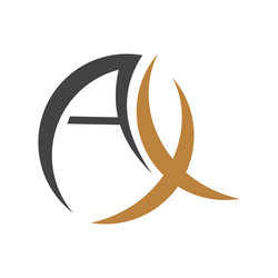 ax xa a and x abstract initial alphabet logo vector image