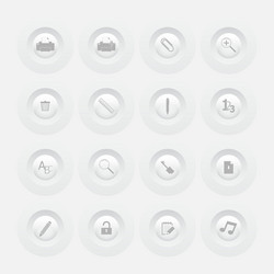 button office icon set web design menu template vector image