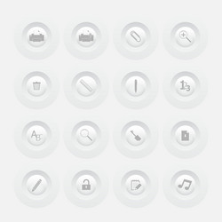 button office icon set web design menu template vector