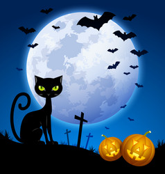 creepy halloween scene vector