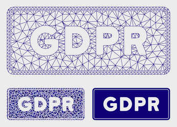gdpr rectangle mesh carcass model vector image
