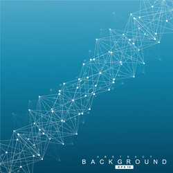 geometric abstract background with connected line vector image