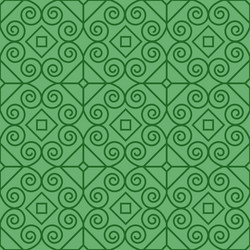 green pattern with linear swirls vector image