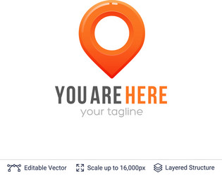 map location pointer vector image