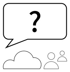 question mark in speech bubble with cloud vector image