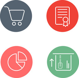 round circle buttons with icons can be used vector image