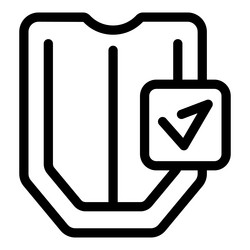 secure payment protection shield with check mark vector image