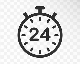 24 7 service open h hours a day and days vector image
