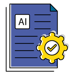 digital approved ai form symbol icon design vector image