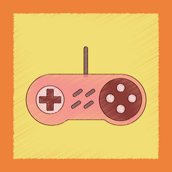 flat shading style icon game joystick vector image